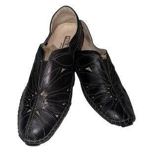 Pikolinos Jerez Women's EU 38 US 7.5 Black Leather Loafer Shoes Driving Moccasin